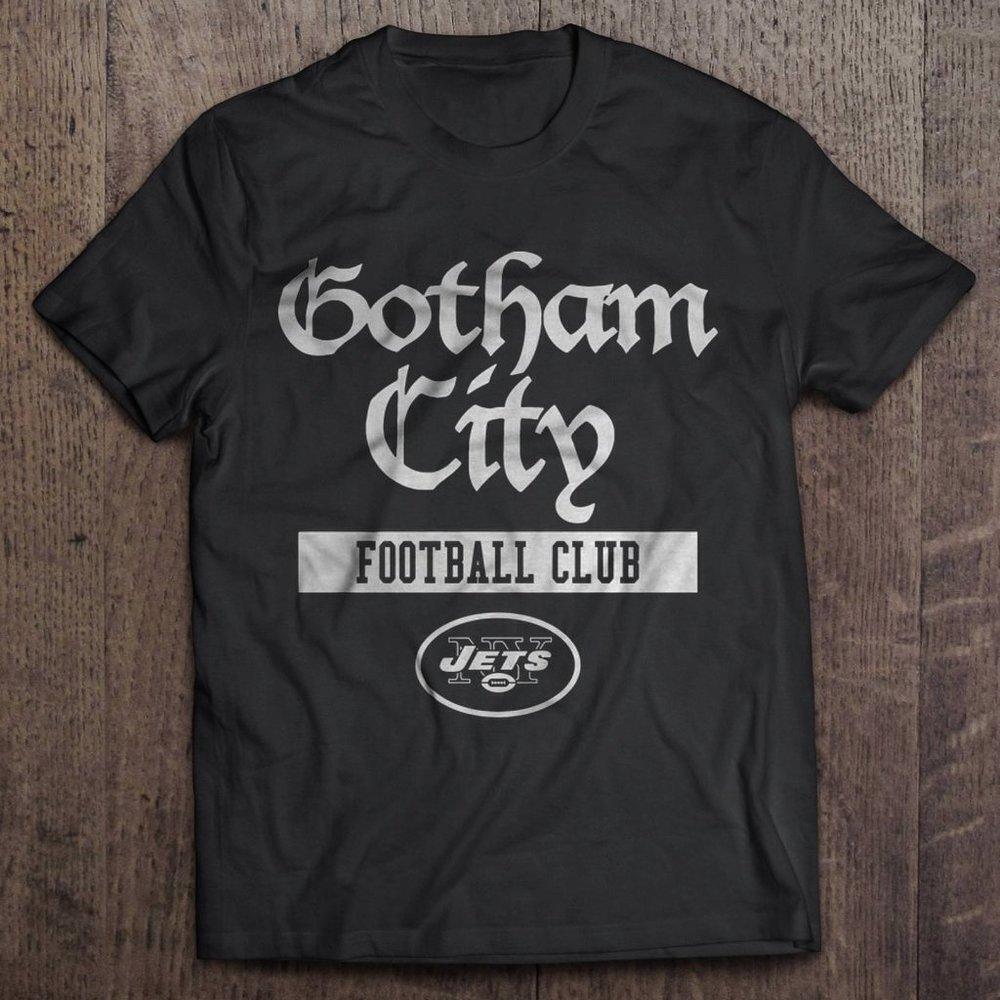 Gotham City Football Club  York Jets Gift Graphics Retro Tshirt